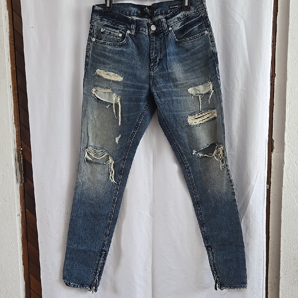 Pacsun Men's Distressed Blue Skinny Jeans Waist 30 x inseam 30